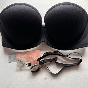 ThirdLove — 24/7 Classic Black Strapless Bra with Detachable Straps